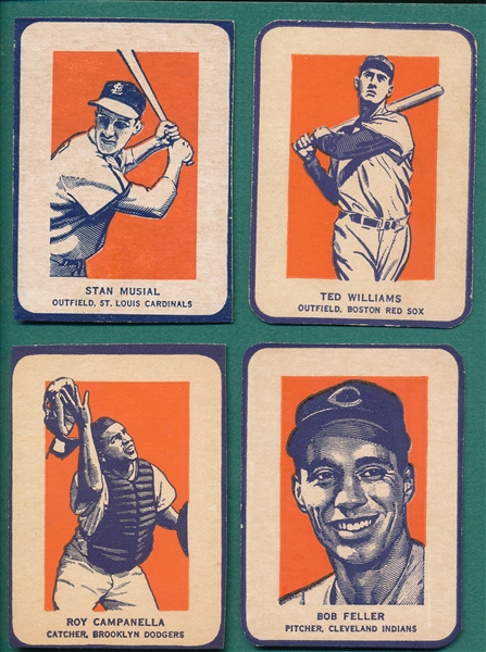 1952 Wheaties Lot of (4) Baseball HOFers