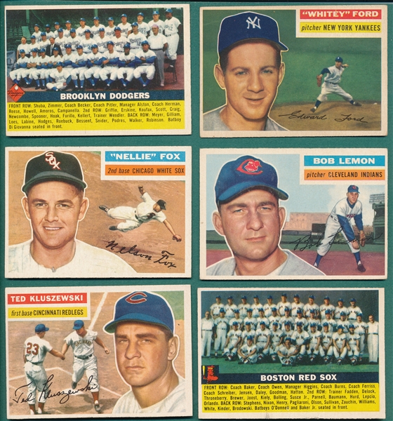 1956 Topps Lot of (6) W/ Ford
