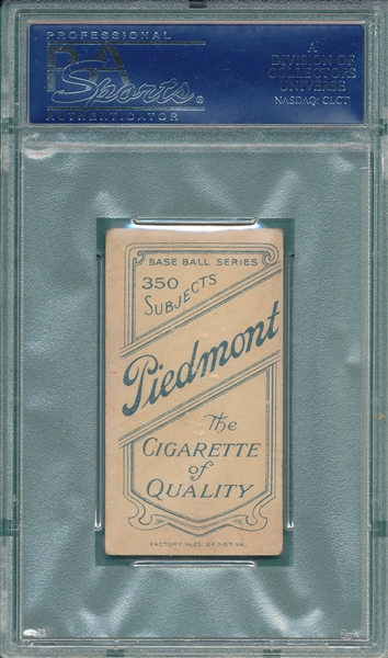 1909-1911 T206 Bliss Piedmont Cigarettes PSA 4