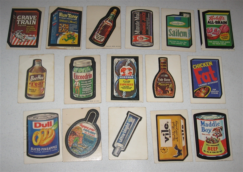 1970s Topps Wacky Packages Lot of (31) W/ Band-Ache *White Backs*