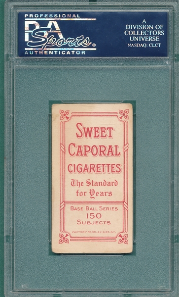 1909-1911 T206 Tenney Sweet Caporal Cigarettes PSA 3.5