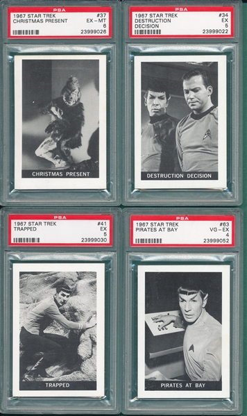 1967 Leaf Star Trek Lot of (7) PSA