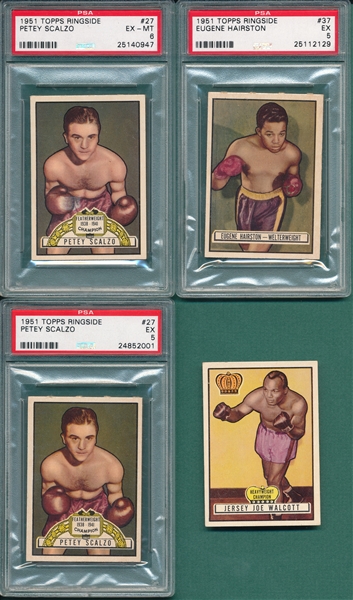 1951 Topps Ringside Boxing Lot of (28) W/ Walcott & PSA