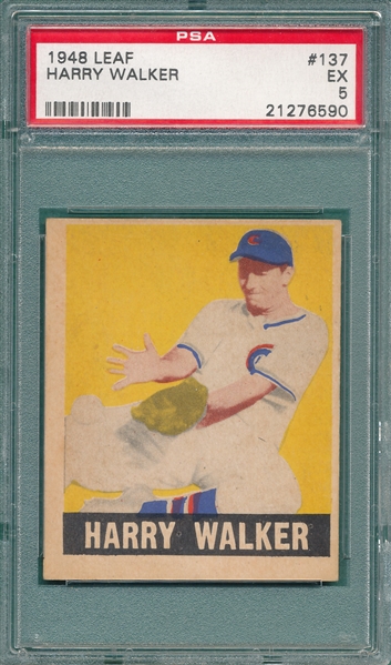 1948 Leaf #137 Harry Walker PSA 5 *SP*