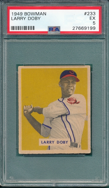 1949 Bowman #233 Larry Doby PSA 5 *Hi #* *Rookie*