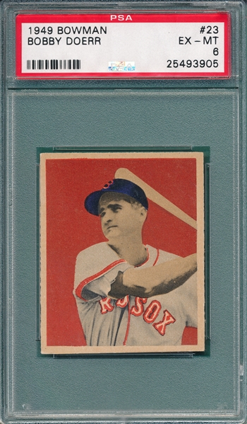 1949 Bowman #23 Bobby Doerr PSA 6