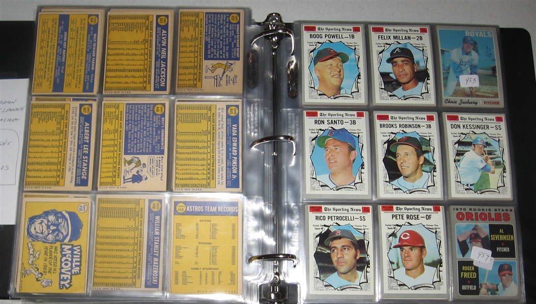 1970 Topps Baseball Partial Set 557/720 W/ Clemente, Mays & Aaron