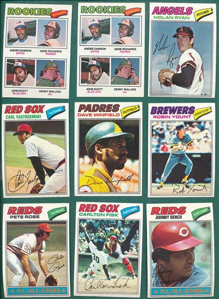 1977-80 Topps Baseball Lot of (1100) W/ (2) Dawson, Rookies, 77-79 Ryan & More