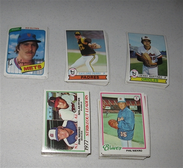 1977-80 Topps Baseball Lot of (1100) W/ (2) Dawson, Rookies, 77-79 Ryan & More