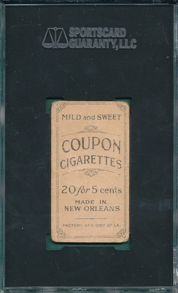 1914 T213-2 Oldring, Philadelphia, Coupon Cigarettes SGC 10