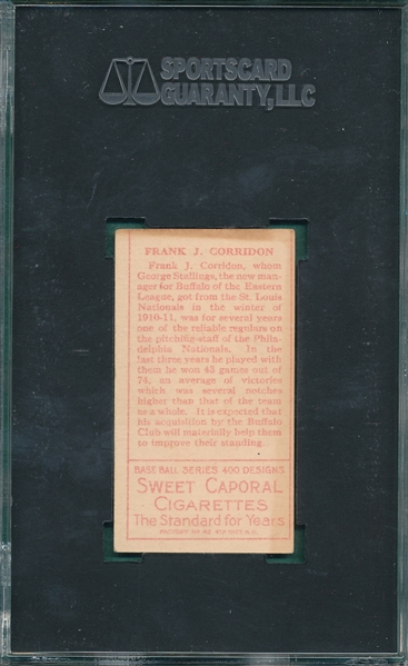 1911 T205 Corridon Sweet Caporal Cigarettes SGC 50
