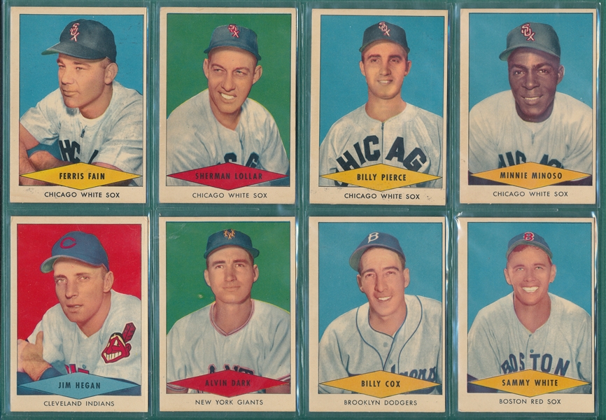 1954 Red Heart Lot of (11) W/ Kiner *Crease Free*