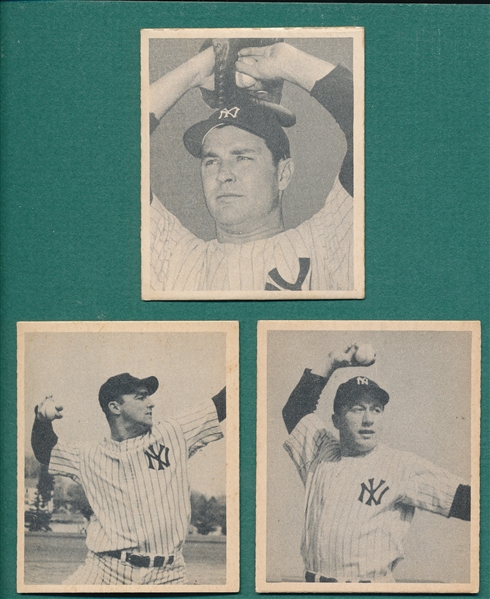 1948 Bowman #29 Page, #33 Johnson & #35 Stirnweiss, Lot of (3) Yankees