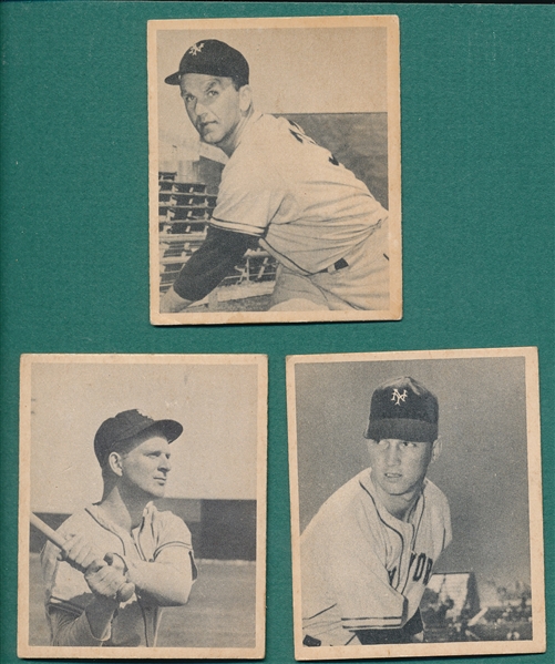 1948 Bowman #30 Lockman, SP, #34 Jones, SP & #48 Koslo, Lot of (3) Giants
