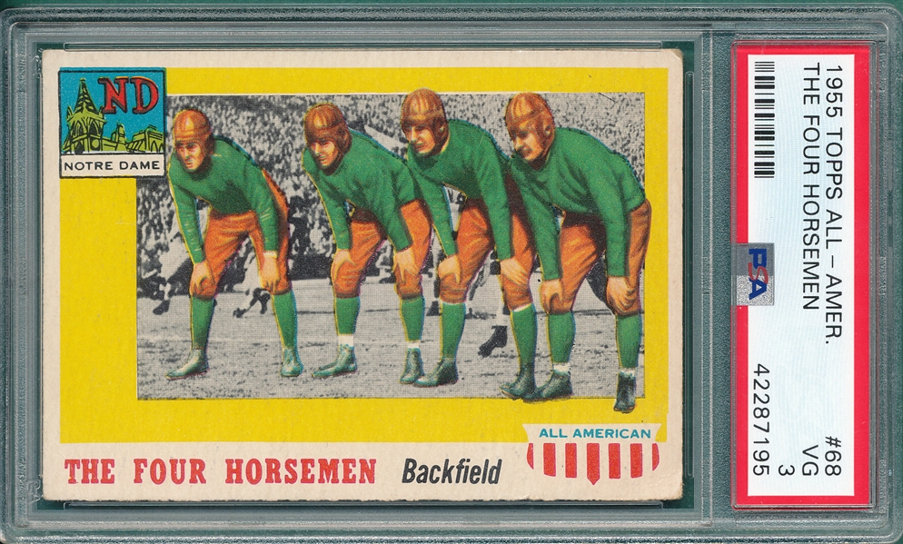 1955 Topps All American #68 The Four Horsemen PSA 3