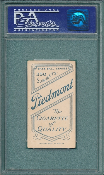 1909-1911 T206 Frank Chance, Yellow Portrait, Piedmont Cigarettes PSA 5
