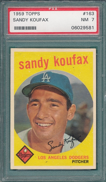 1959 Topps #163 Sandy Koufax PSA 7
