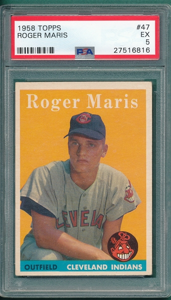 1958 Topps #47 Roger Maris PSA 5 *Rookie*
