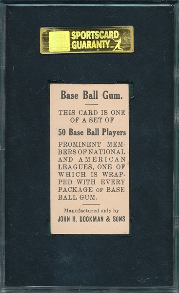 1909 E92 Admiral Schlei, Dockman & Sons Gum, SGC 60
