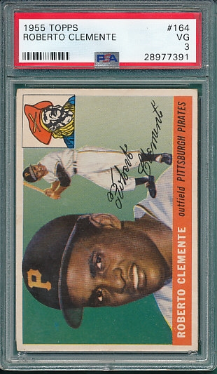 1955 Topps #164 Roberto Clemente PSA 3 *Rookie* *Presents Much Better*