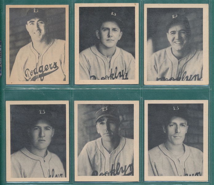 1939 Play Ball Lot of (19) Brooklyn Dodgers