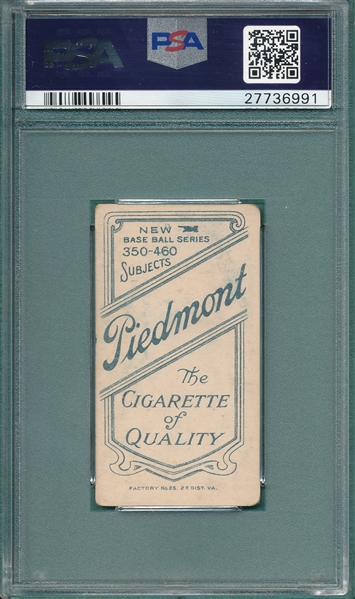 1909-1911 T206 Crandall, Cap, Piedmont Cigarettes PSA 2.5