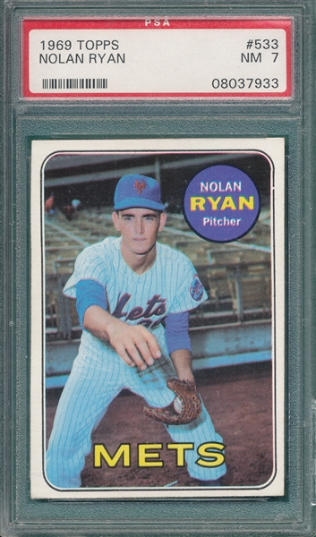 1969 Topps #533 Nolan Ryan PSA 7