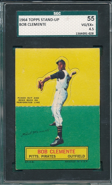 1964 Topps Stand-Ups Bob Clemente SGC 55