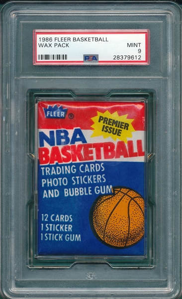 1986-87 Fleer Basketball Unopened Pack PSA 9 *MINT*