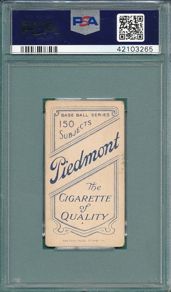 1909-1911 T206 Clarke, Portrait, Piedmont Cigarettes PSA 2
