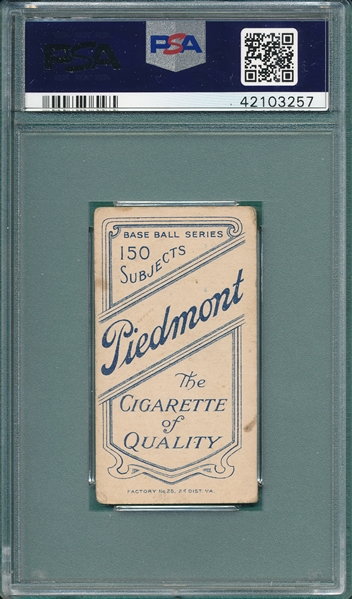 1909-1911 T206 Flick Piedmont Cigarettes PSA 2