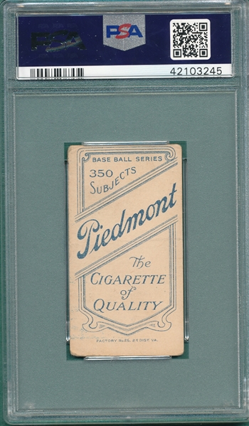 1909-1911 T206 Speaker Piedmont Cigarettes PSA 1