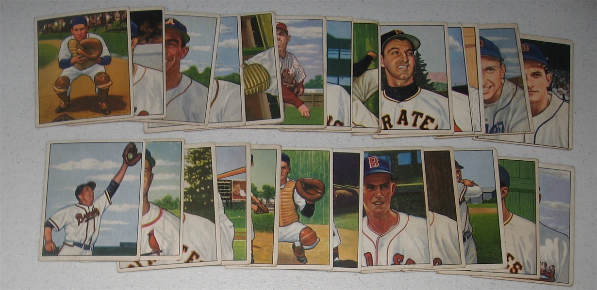 1950 Bowman Lot of (30) W/ (5) Low Numbers