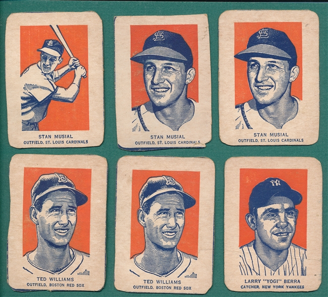 1952 Wheaties Lot of (15) W/ (3) Musial & (2) Ted Williams