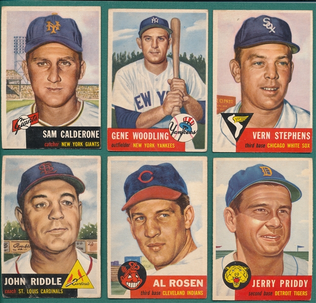 1953 Topps Lots of (28) W/ High Numbers & Campanella
