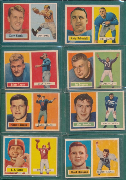 1957 Topps Football Lot of (60) W/ Many HOFers *Crease Free*