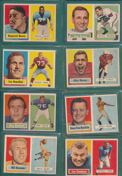1957 Topps Football Lot of (60) W/ Many HOFers *Crease Free*