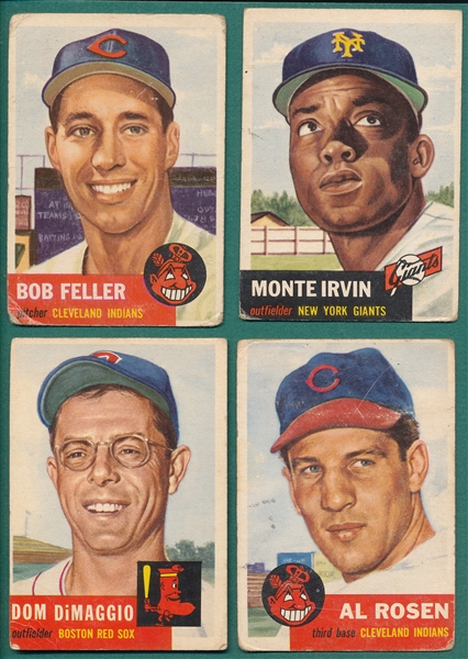 1953 Topps Lot of (31) W/ Bob Feller