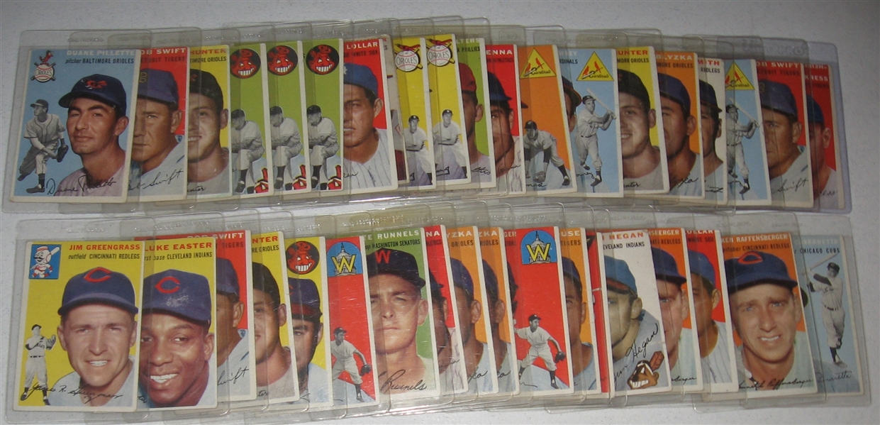 1954 Topps Lot of (40) W/ Doby