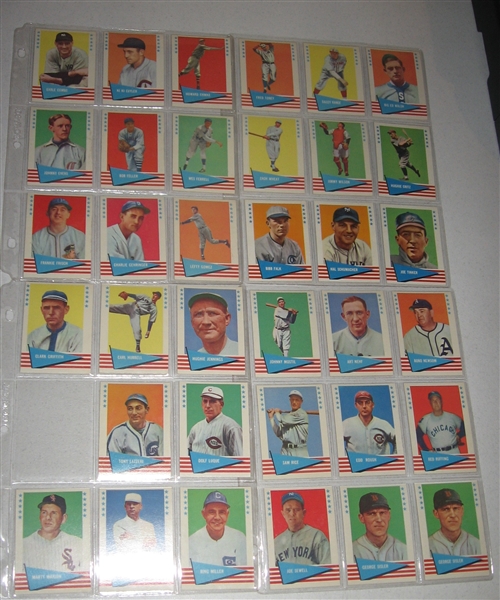 1961 Fleer Baseball Greats Partial Set (69/154) W/ #1 Checklist & Ty Cobb 