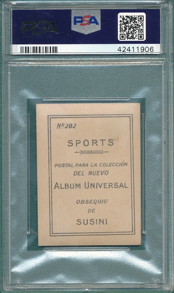 1915 Susini Cuban Tobacco, #202 Baseball, Tris Speaker, PSA 5