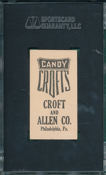1909 E92 Hughie Jennings Croft's Candy SGC 5