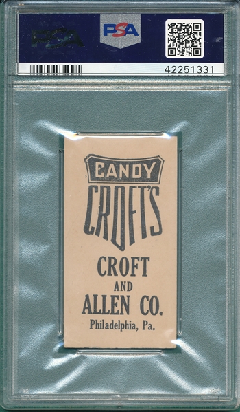 1909 E92 Bill Donovan Croft's Candy PSA 5 *Low Pop* *Highest Graded*