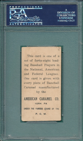 1915 E106 Eddie Collins American Caramel Co. PSA 3