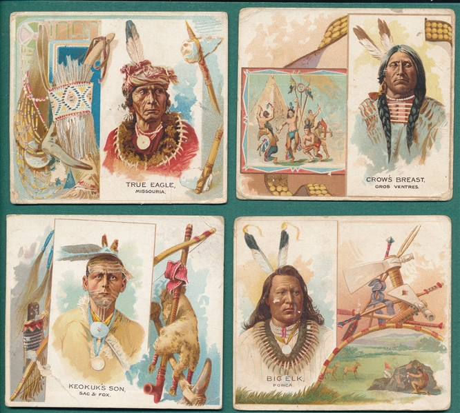 1888 N36 The American Indian, Allen & Ginter, Lot of (4) W/ Big Elk