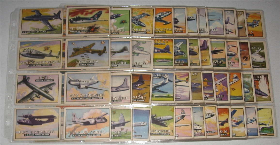 1940s-56 Topps/Wings Cigarettes Lot of (261) Airplane Cards