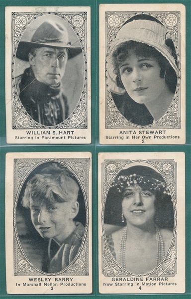 1921 E123 Film Stars American Caramel Partial Set (98/120) W/ Rogers & Valentino
