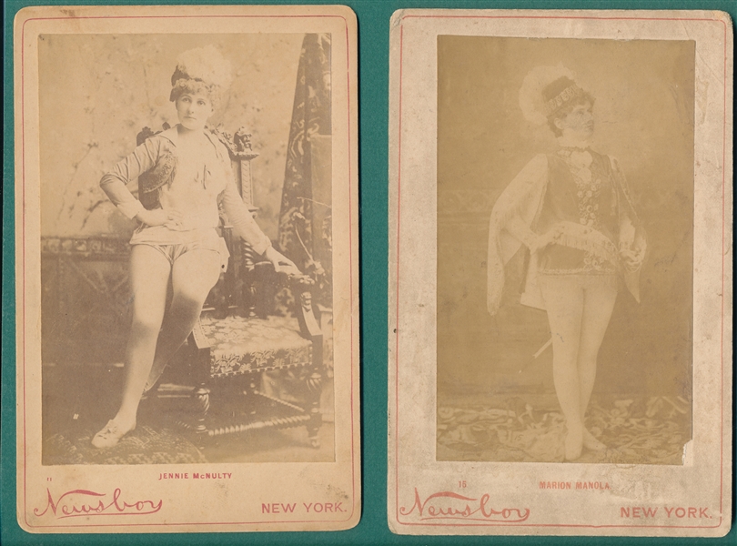 1895 N566 Actresses, Newsboy Cabinets Lot of (2)