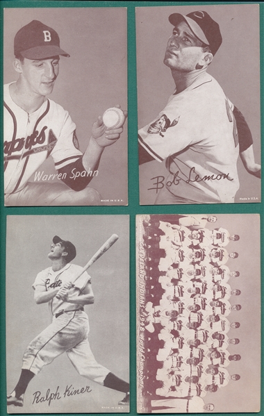 1948-66 Exhibits Lot of (24) W/ Spahn