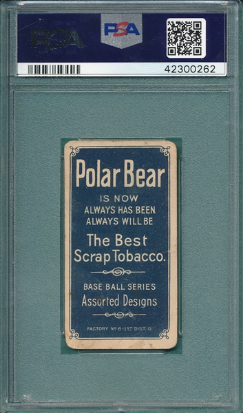 1909-1911 T206 Delehanty Polar Bear PSA 2 (MK)